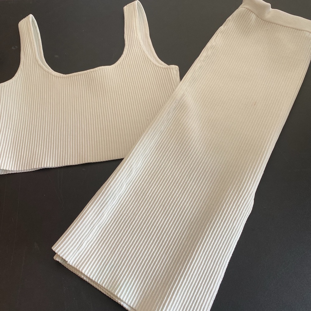 White skirt set